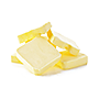 Lydytas sūris be fono